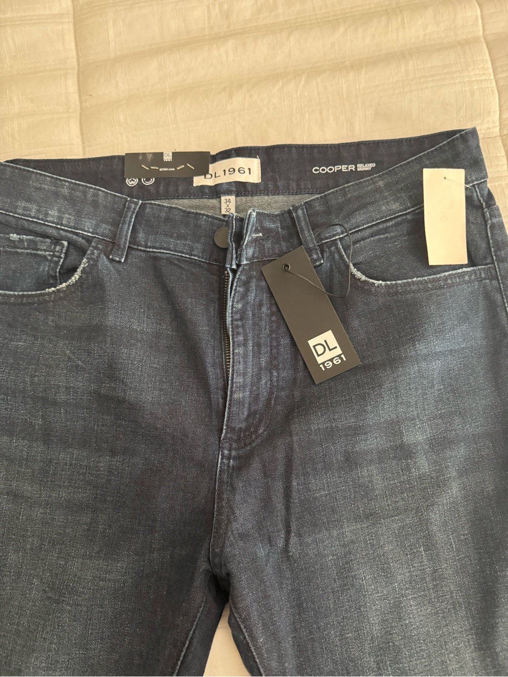 DL1961 Cooper Slim Straight Men's Jeans - Indigo Blue Wash